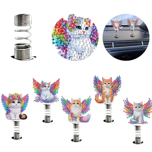 2D Flat Animal DIY Diamond Painting Shake Car Ornaments Desktop Diamond Art Kits