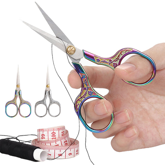 2Pcs Metal Craft Scissors Vintage Sewing Scissors for Fabric Sewing Gift (1)
