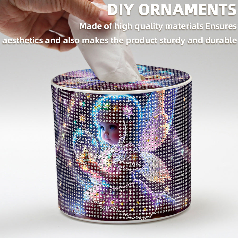 DIY Diamond Painting Handmade Tissue Holder Rhinestones Decorative Tissue Box