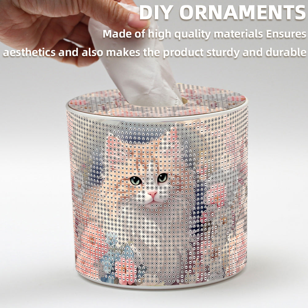DIY Diamond Painting Handmade Tissue Holder Rhinestones Decorative Tissue Box