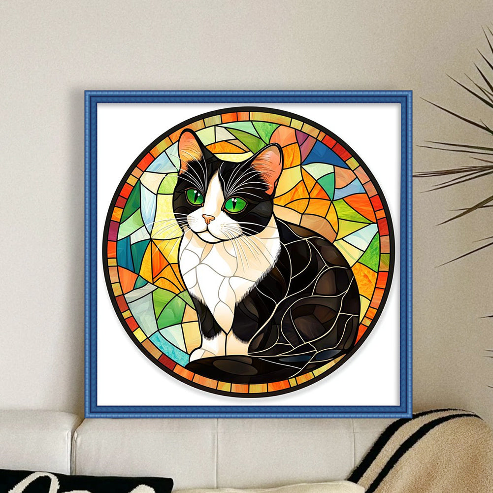 Cow Cat - 11CT Stamped Cross Stitch 40*40CM