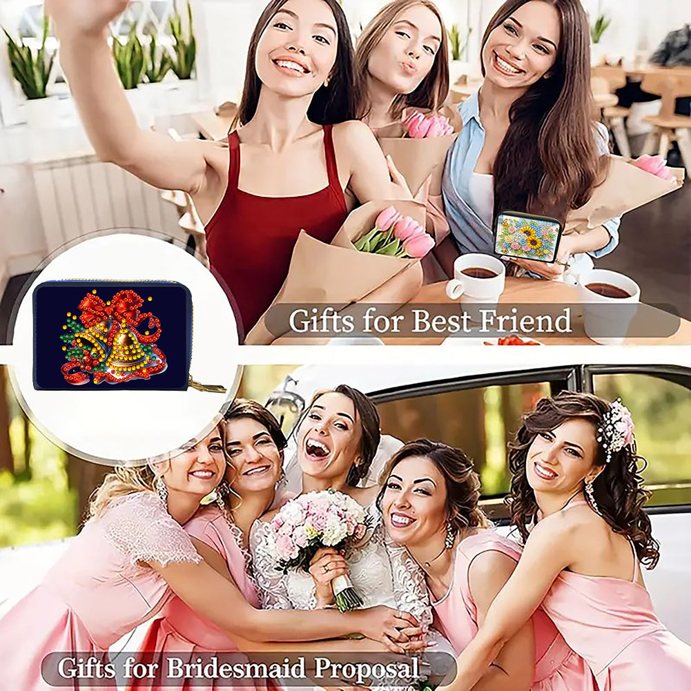 DIY Diamond Art Diamond Dot Card Pack 5D Diamond Painting Coin Pouch Craft Gift