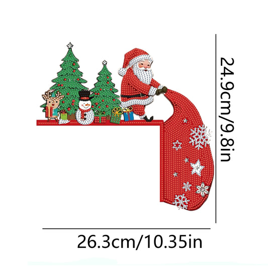 DIY Xmas Diamond Art Door Frame Decoration Door Corner Pendants for Feiend Gifts