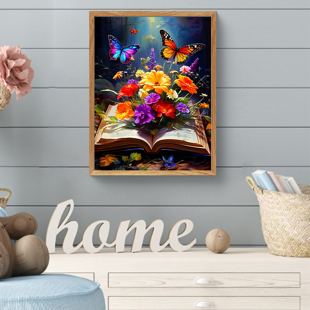 Flower Book - Full Round Drill Diamond Painting 30*40CM
