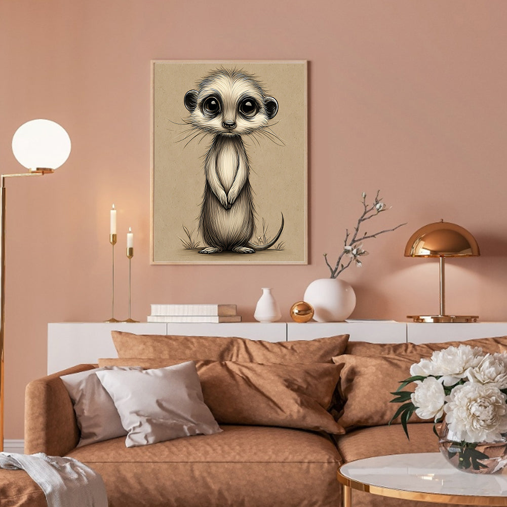 Meerkats - Full Round Drill Diamond Painting 30*40CM