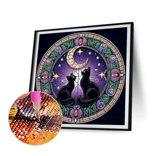 Black Cat - Special Shaped Drill Diamond Painting 30*30CM