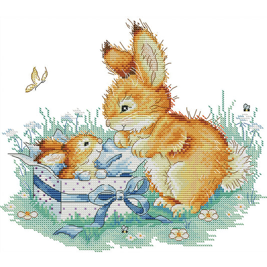 Happy Gifts - 14CT Stamped Cross Stitch 32*29CM(Joy Sunday)