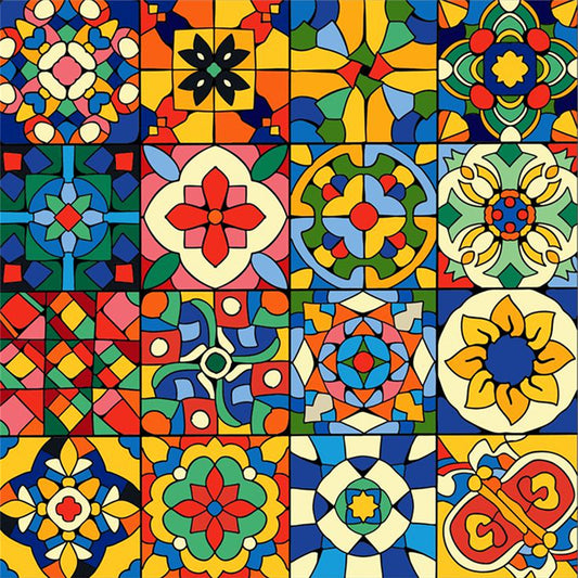 Colorful Pattern 2 - 14CT Stamped Cross Stitch 50*50CM