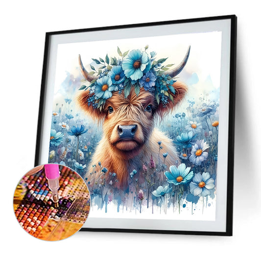 Flower Yak - Full Round Drill Diamond Painting 30*30CM