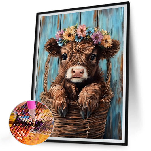 Flower Yak - Full Round Drill Diamond Painting 30*40CM