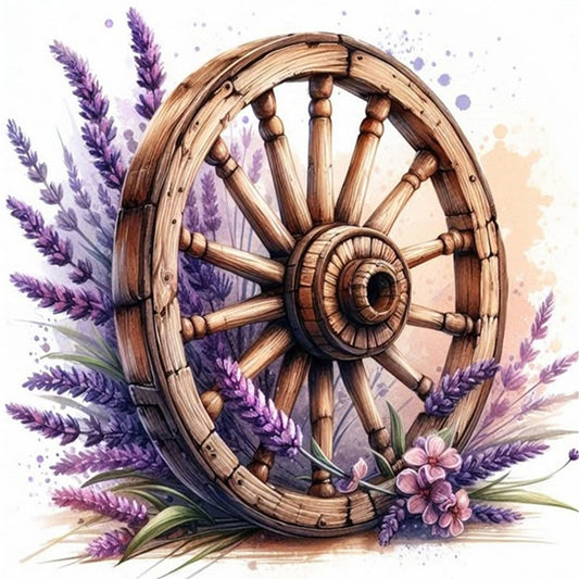 Lavender Cartwheel - 11CT Stamped Cross Stitch 40*40CM