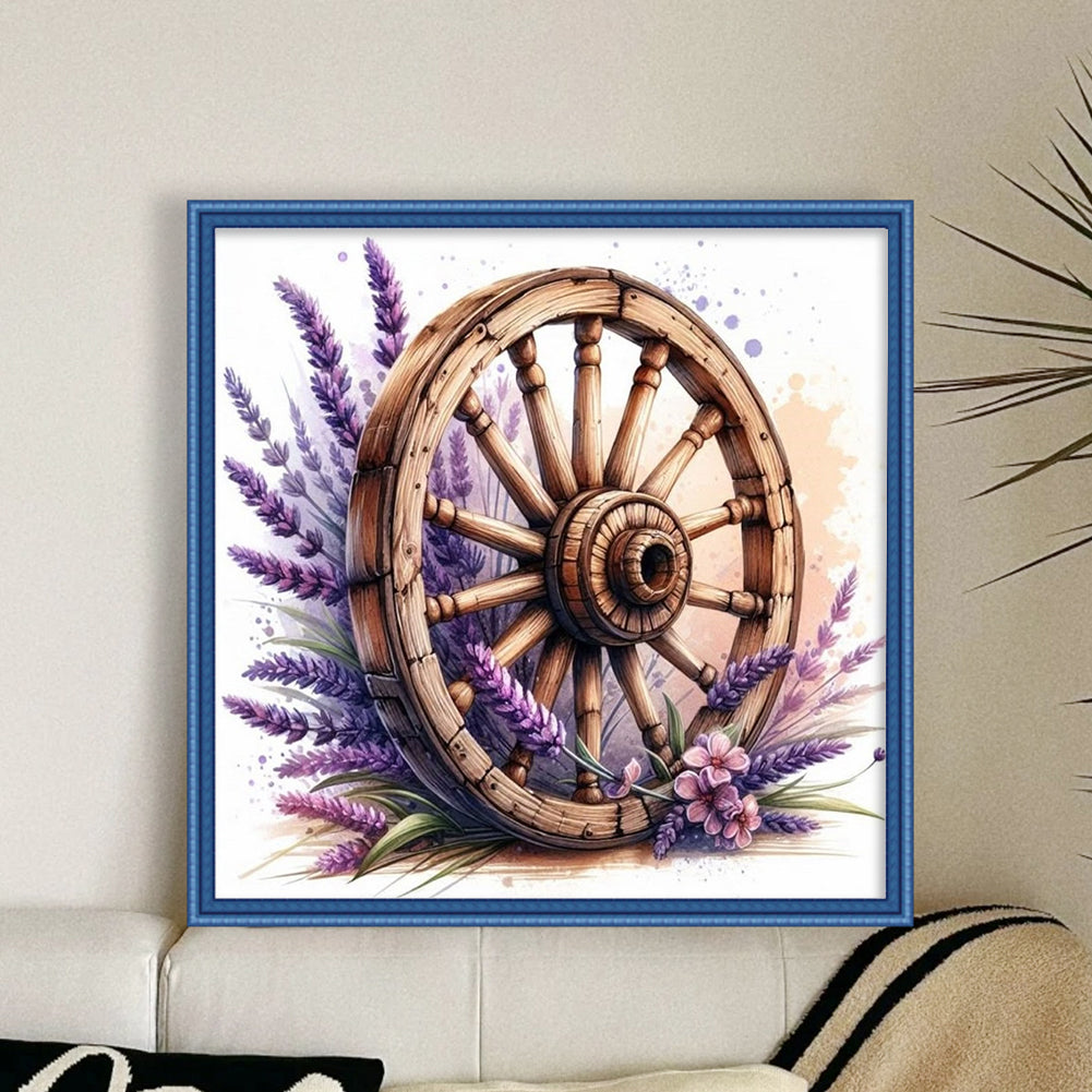 Lavender Cartwheel - 11CT Stamped Cross Stitch 40*40CM