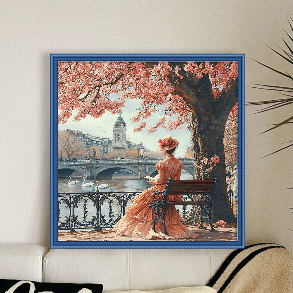 Victorian Girl - 14CT Stamped Cross Stitch 50*50CM