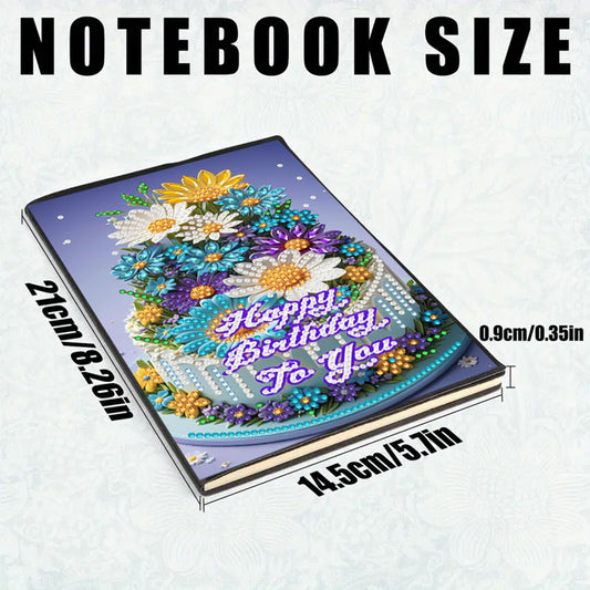 2pcs 50-Page A5 Size Diamond Painting Notebook for Adults Holiday Birthday Gift