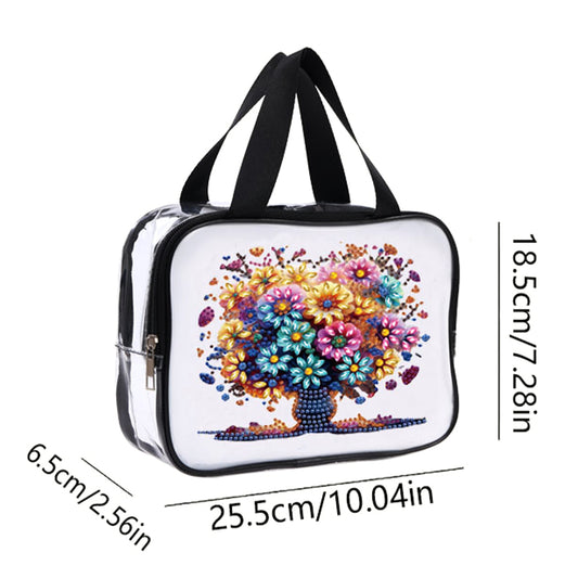 DIY Diamond Art Rhinestone Makeup Bag Crystal Transparent PVC Storage Pack Gift