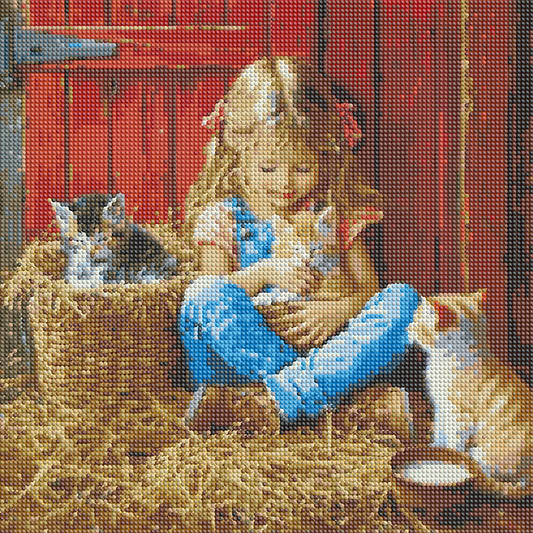 Cute Child - Full Round Drill Diamond Painting 40*40CM