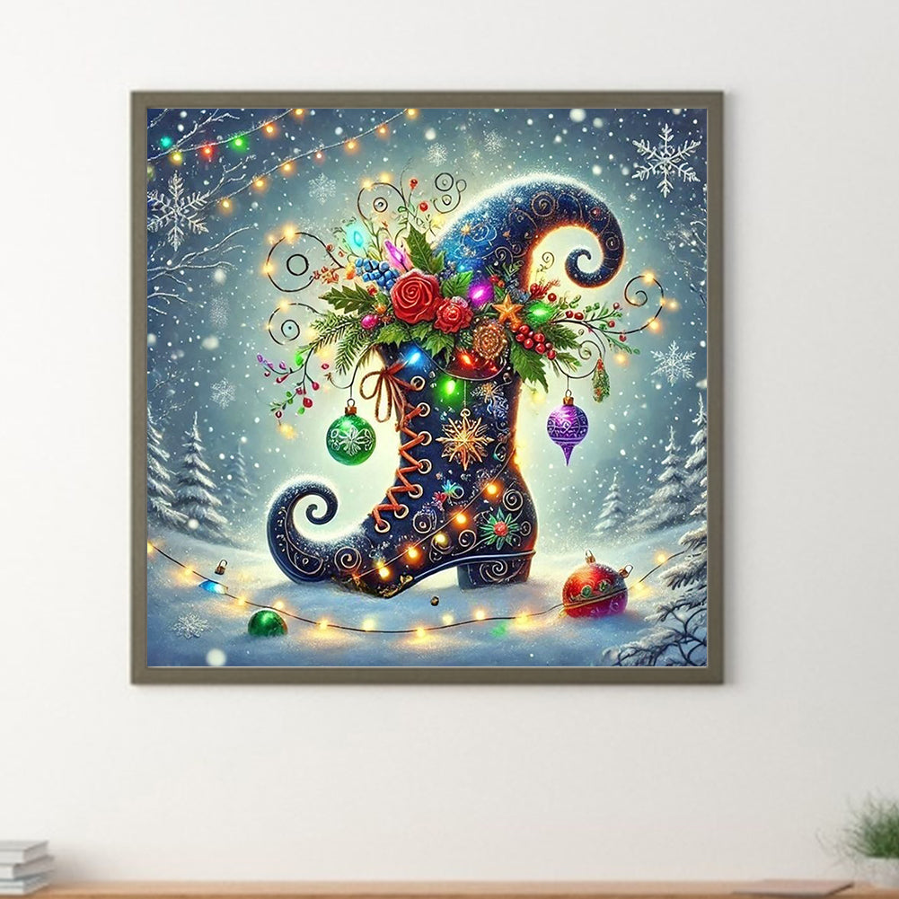 Halloween Christmas Boots - Full Round Drill Diamond Painting 40*40CM