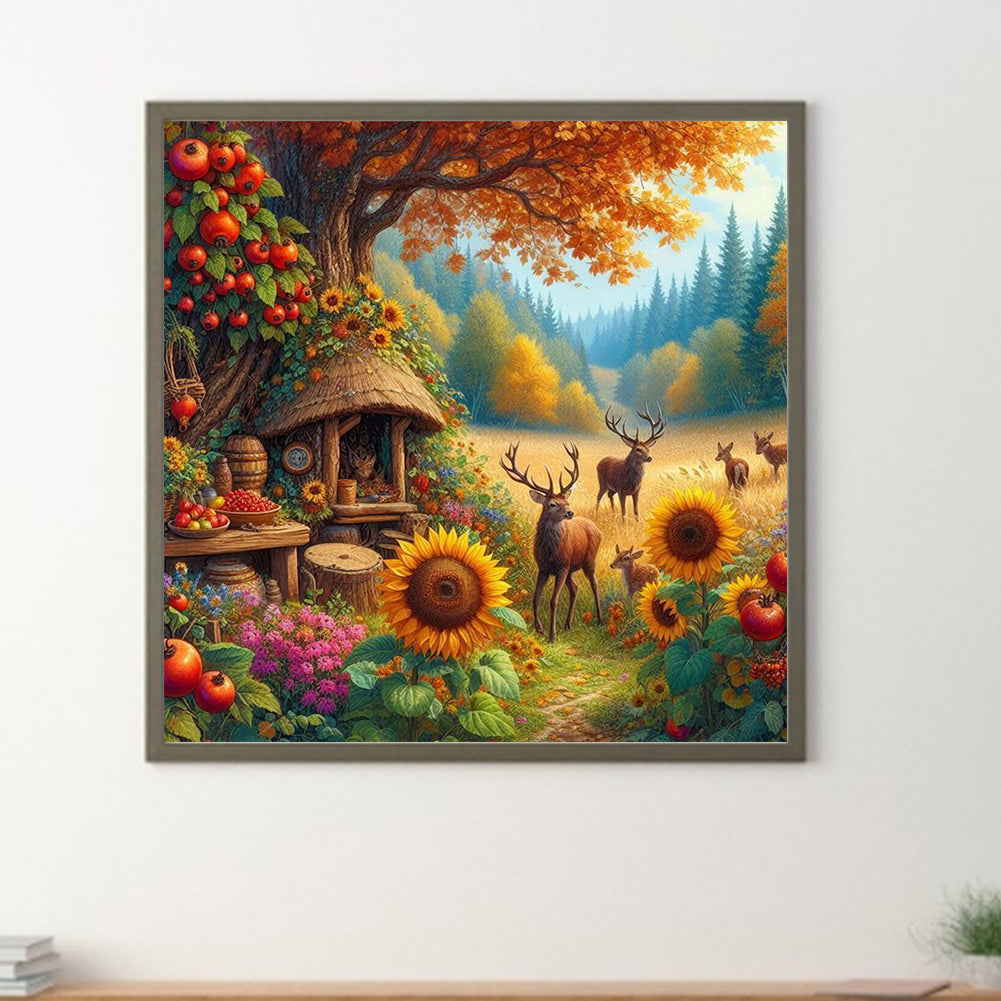 Autumn Scenery - Full Round Drill Diamond Painting 40*40CM