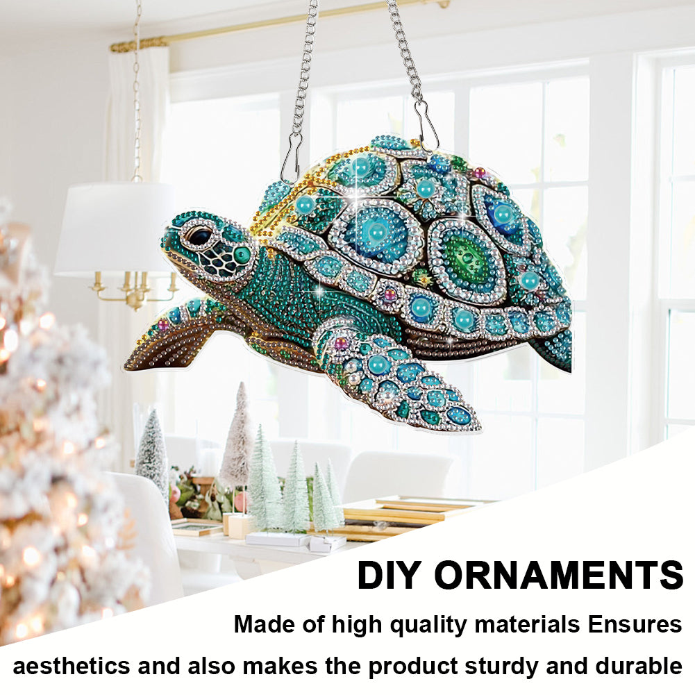 Sea Turtles 2D Flat DIY Hanging Diamond Art Kit Wall Hanging Art for Home Decor
