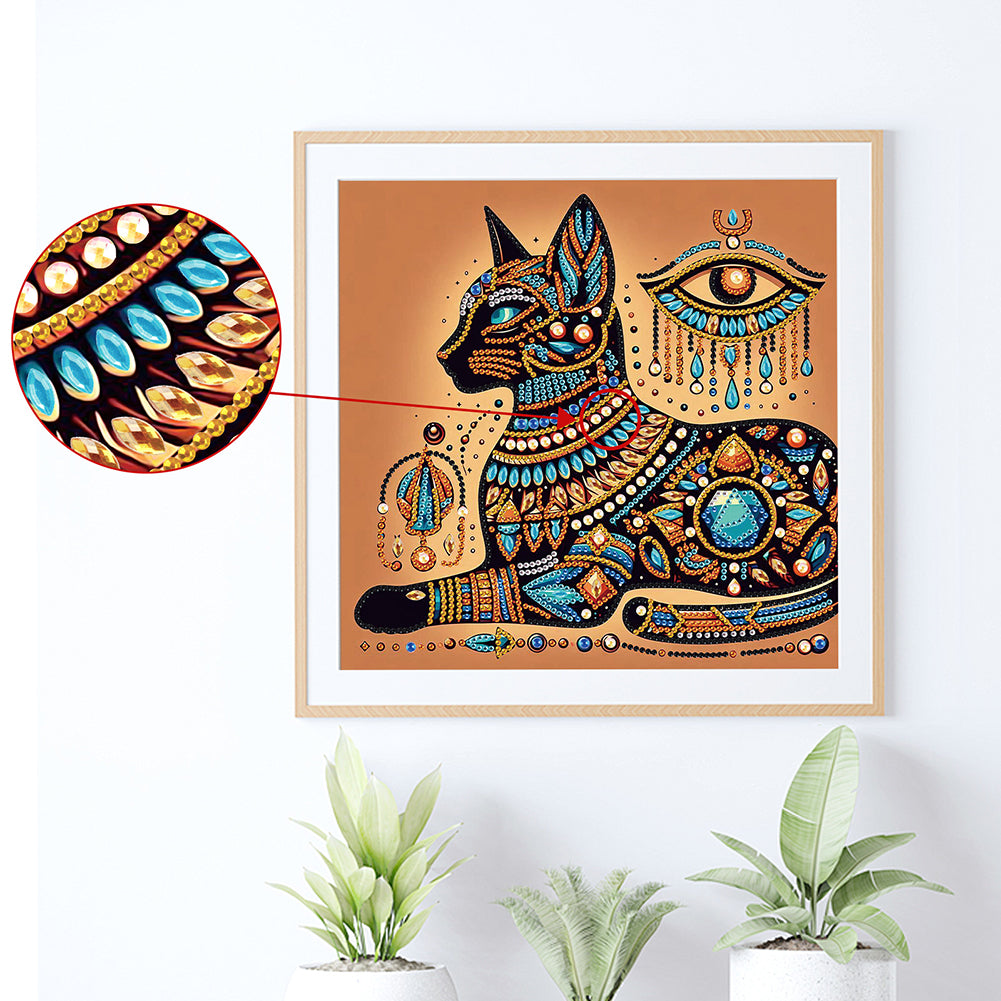 Egyptian Cat - Special Shaped Drill Diamond Painting 30*30CM