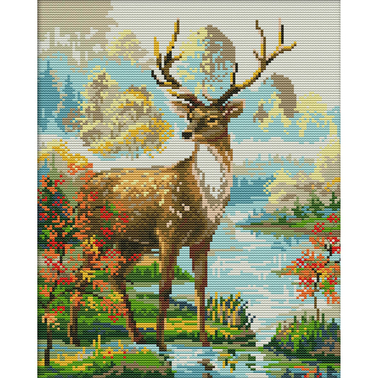 Stag - 11CT Stamped Cross Stitch 37*46CM£¨Joy Sunday£©