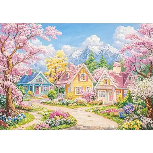 Idyllic Cottage - 11CT Stamped Cross Stitch 85*65CM£¨Mona Lisa Brand£©