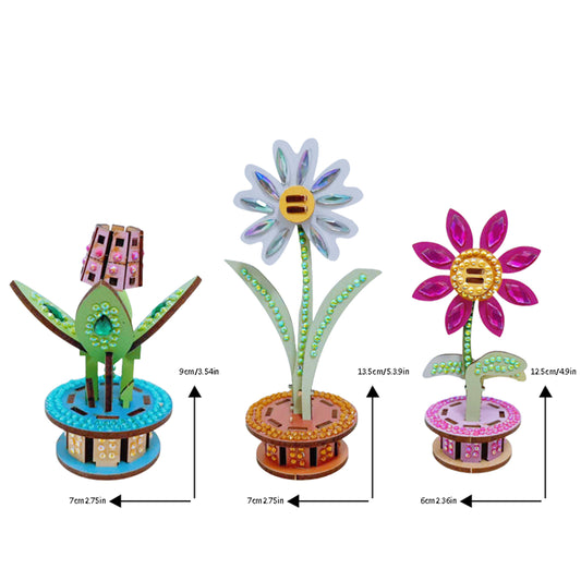 3D Puzzle DIY Wooden Flower 3D Puzzle Wooden Flower for Youngster (MOSBA101)