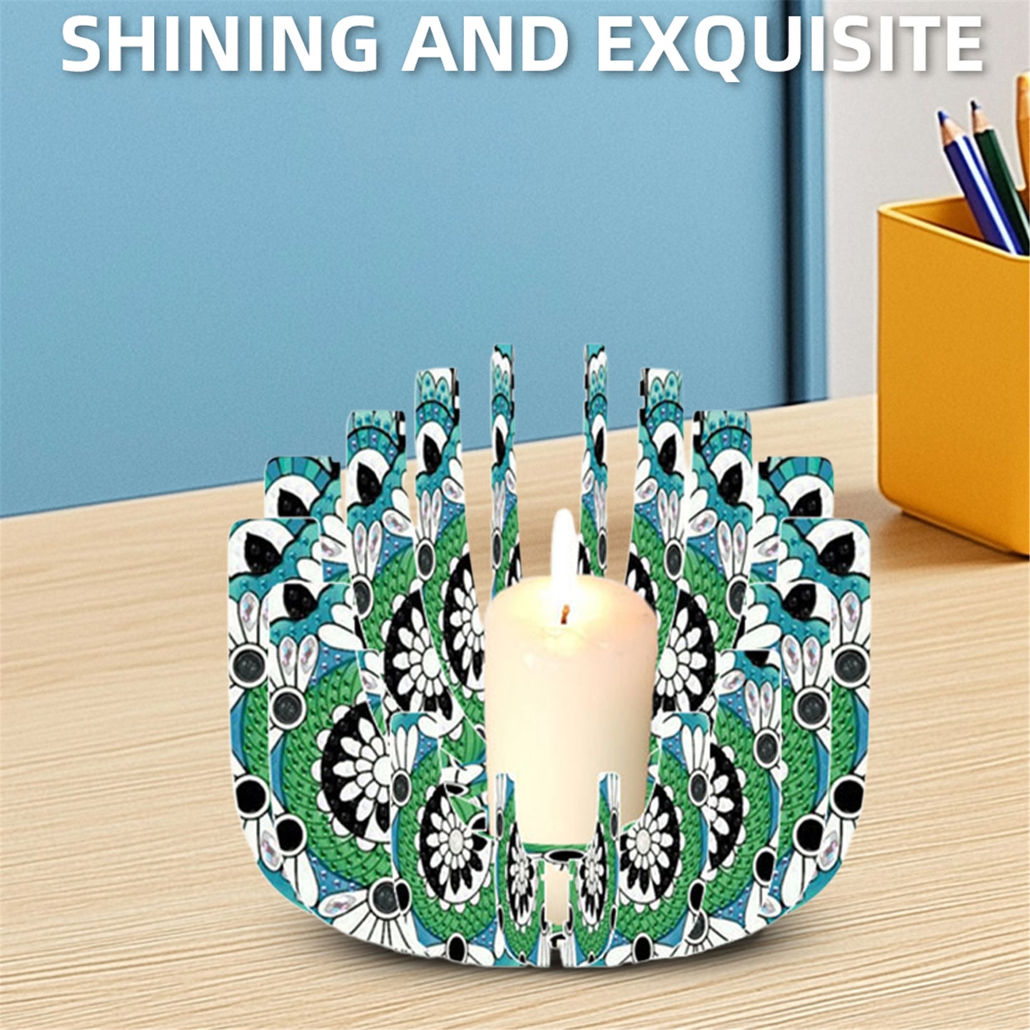 DIY Diamond Art Painting Kits of Candle Holder for Aromatherapy Home Decor