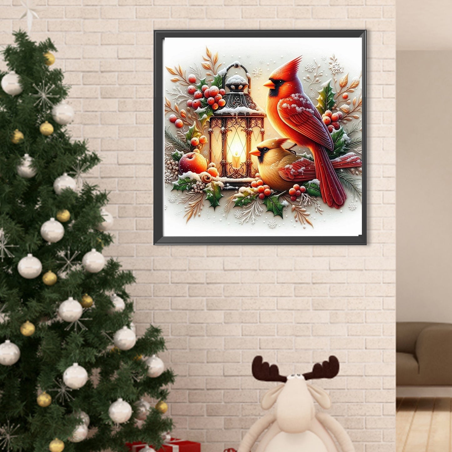 Lord'S Cardinal - Full Round Drill Diamond Painting 40*40CM