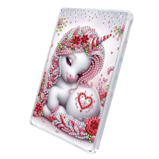 2pcs DIY 5D Diamond Painting Acrylic Jewelry Box Kit Gift for Adults (Horse A)