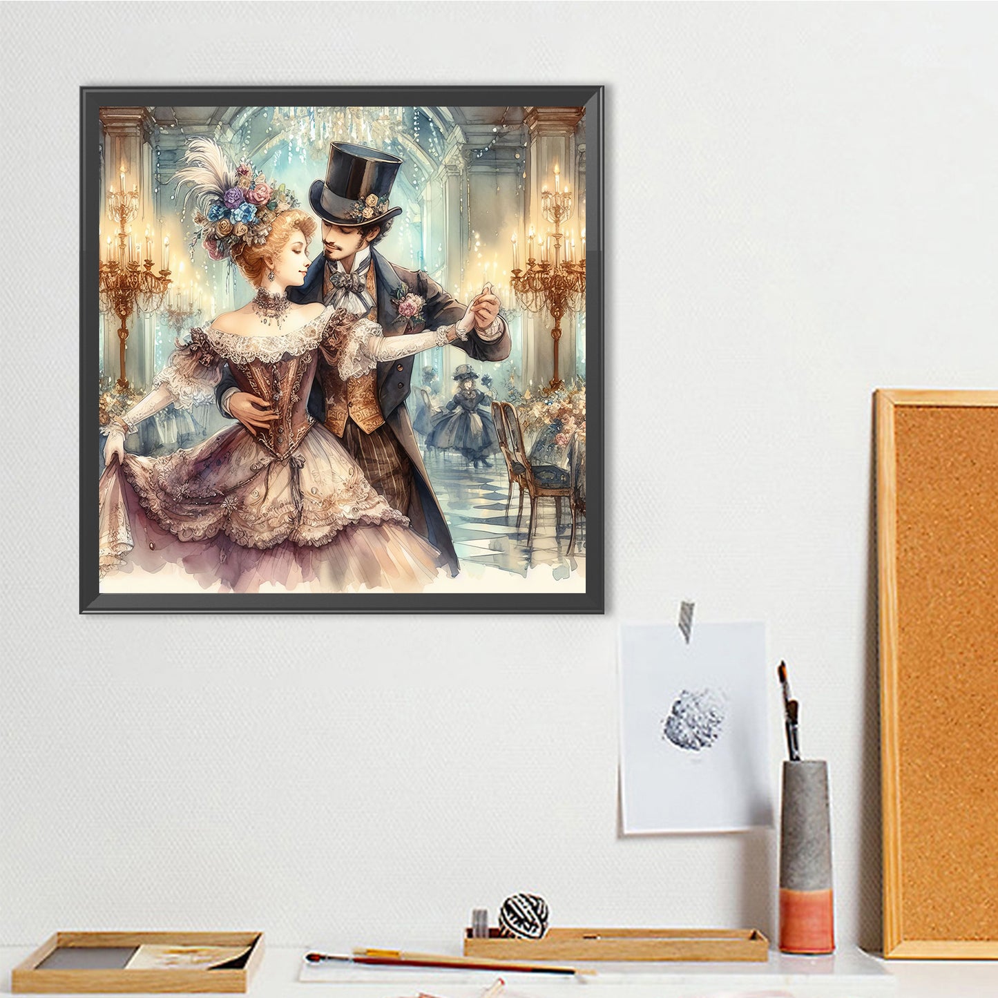 Vintage Dance Partners - Full Round Drill Diamond Painting 40*40CM