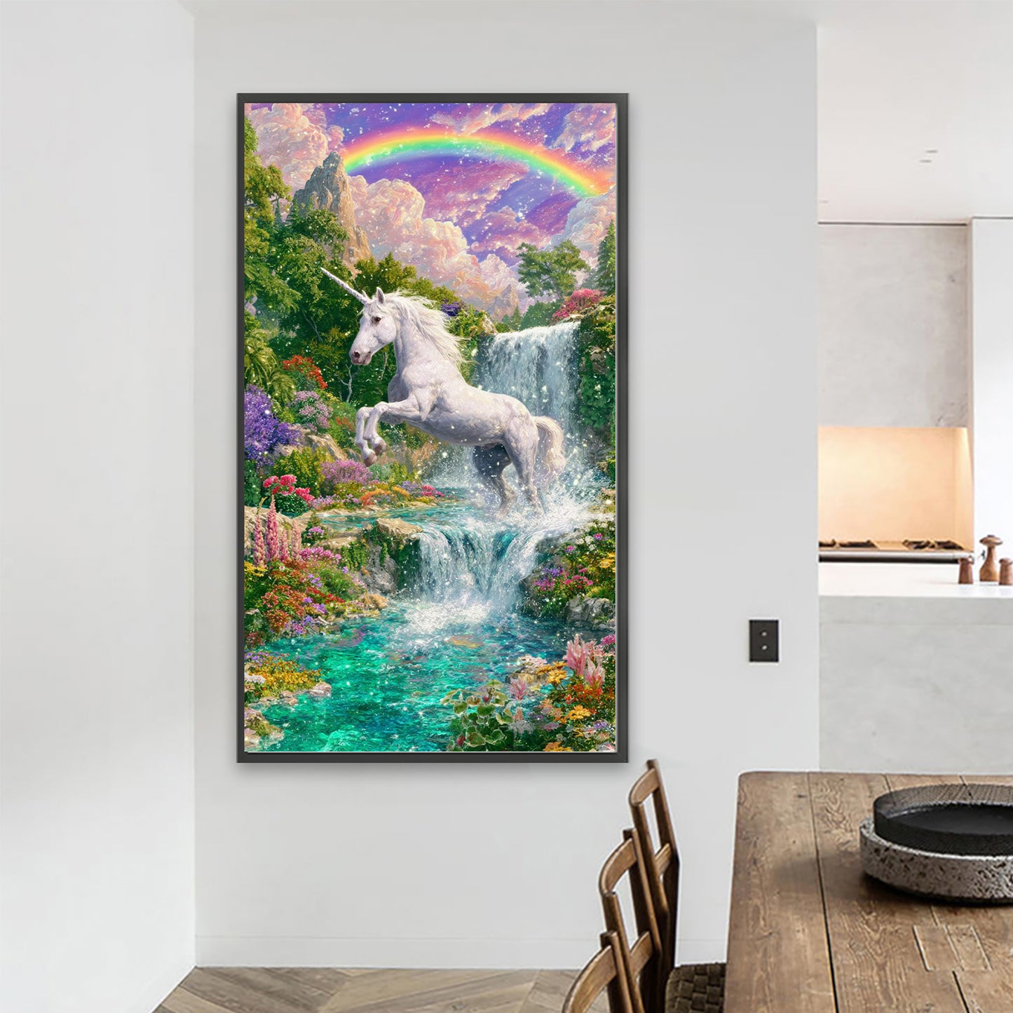 White Horse - Full Round Drill Diamond Painting 40*70CM