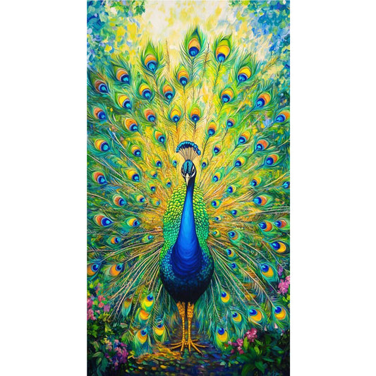 Peacock - Full Round Drill Diamond Painting 40*70CM