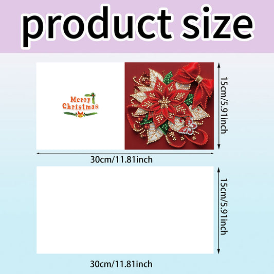 12Pcs Xmas Bell DIY Diamond Painting Greeting Cards for Adult Holiday Gifts