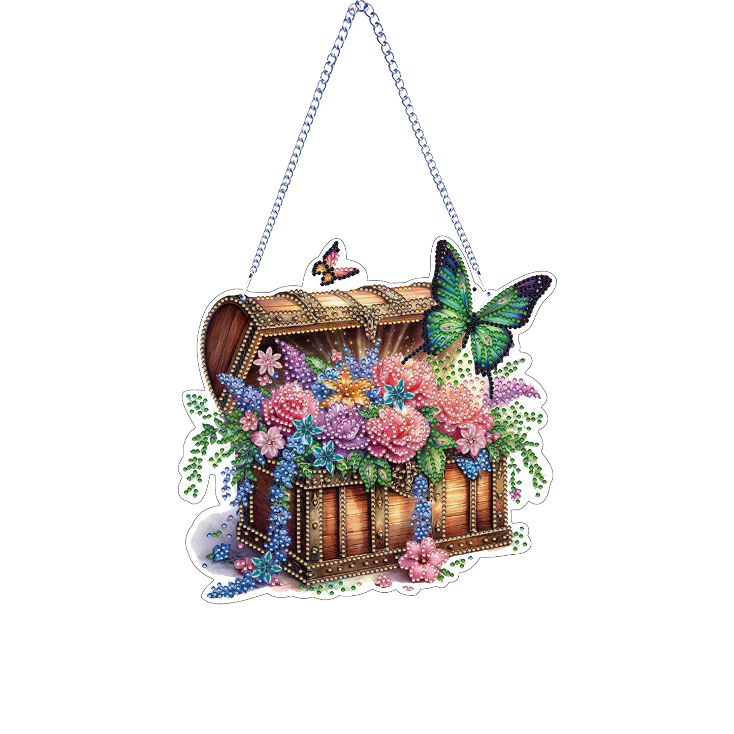 Treasure Bouquet DIY 2D Flat Acrylic Diamond Painting Hanging Pendant Home Decor