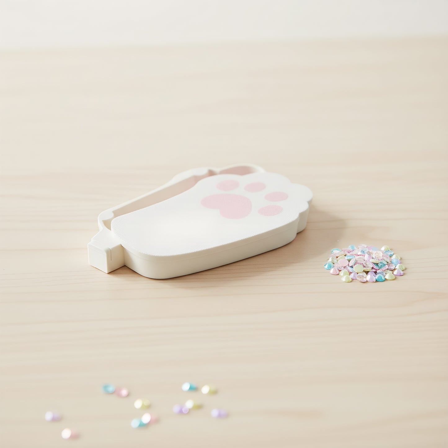 Diamond Painting Tray Organizer with Magnetic Lid for DIY Craft(Pinkish-white L)