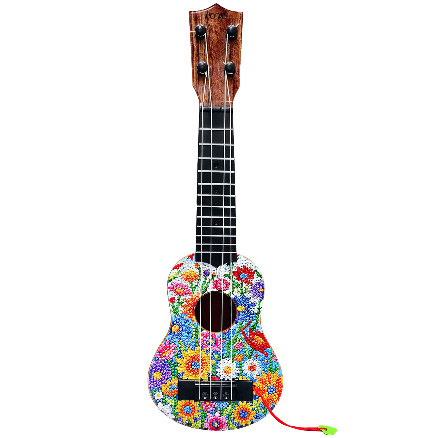 DIY Wooden Guitar Diamond Art Ornament Unique Gifts for Musicians (Garden)
