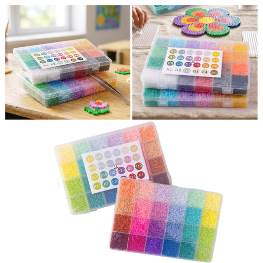 20 Colors 5mm Melty Beads Craft Kit Beginner-Friendly Iron Beads DIY Set with Color Label Pixel Art Beads Kit Ideal(Morandi Soft Tone Fuse Beads Set)