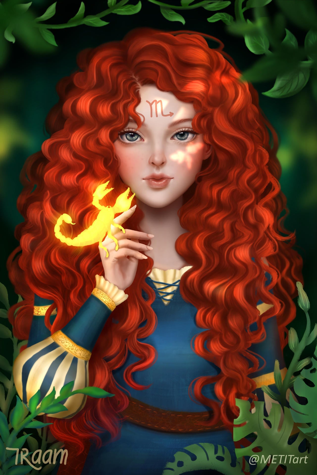 Disney Mermaid Princess Ariel - Full Round Drill Diamond Painting 30*40CM