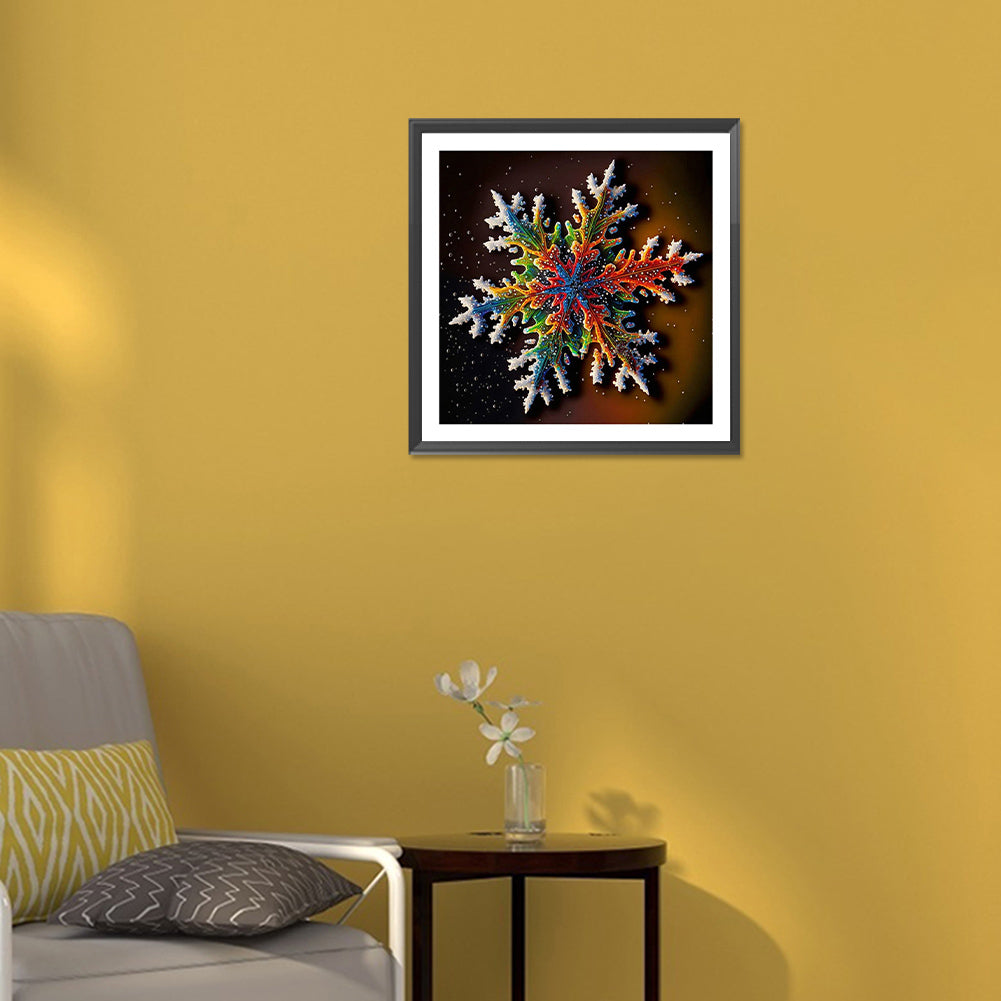 Winter Snowflakes - Full Round Drill Diamond Painting 30*30CM