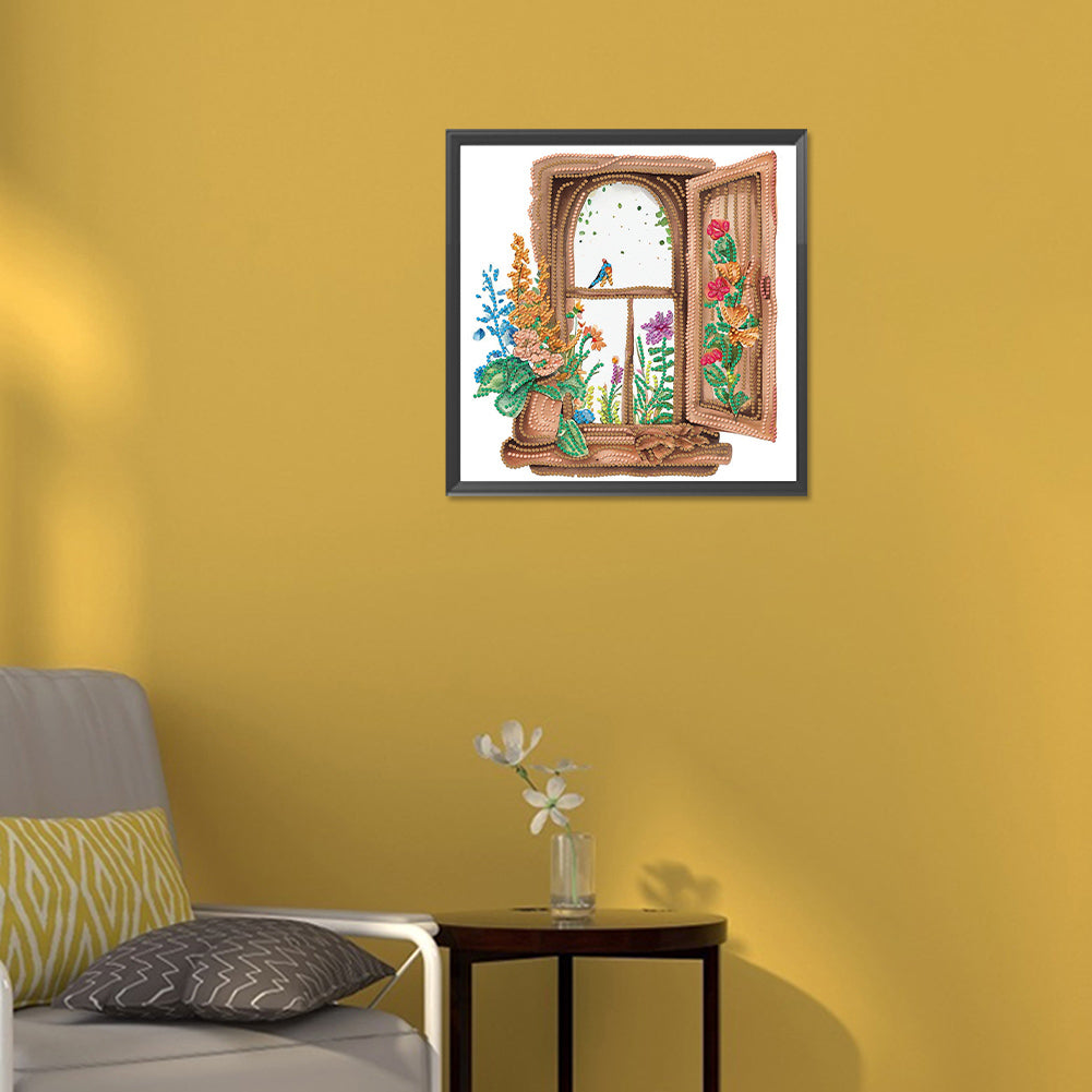 Windowsill - Special Shaped Drill Diamond Painting 30*30CM