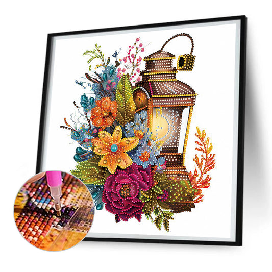 Lamp In Flower - Special Shaped Drill Diamond Painting 30*30CM