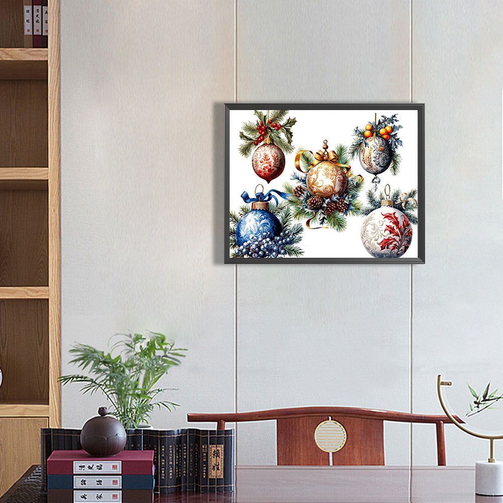 Christmas Atmosphere Decoration Ball - Full Round Drill Diamond Painting 50*40CM