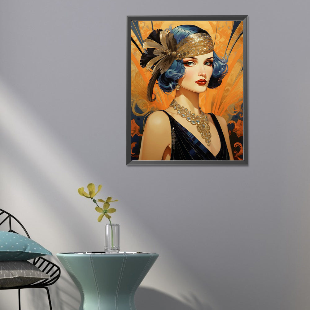 Charming Woman - Full Round Drill Diamond Painting 40*50CM