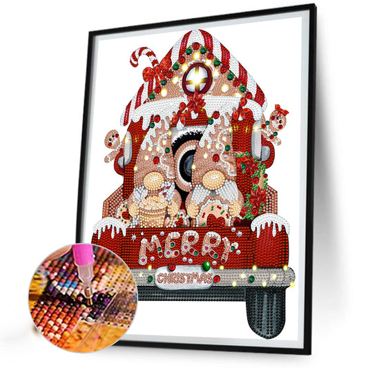 Christmas Gnome - Special Shaped Drill Diamond Painting 30*40CM