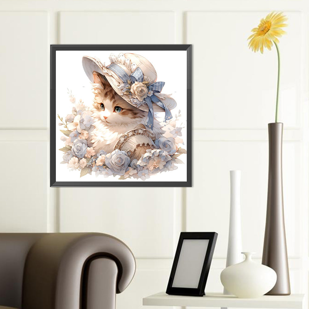 Miss Dog And Miss Cat - Full Round Drill Diamond Painting 40*40CM