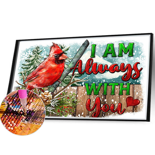 Cardinal On Branch - Full Round Drill Diamond Painting 40*30CM