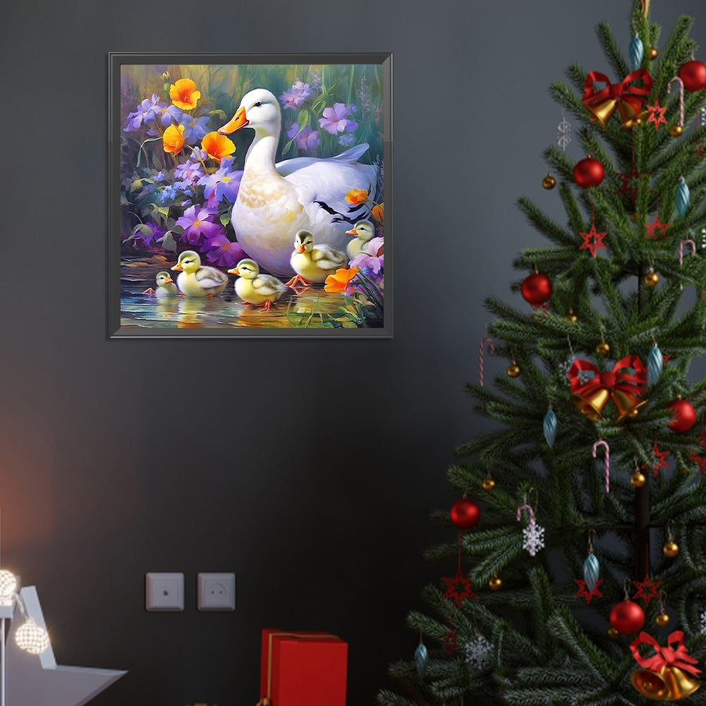 White Swan - Full Round Drill Diamond Painting 40*40CM