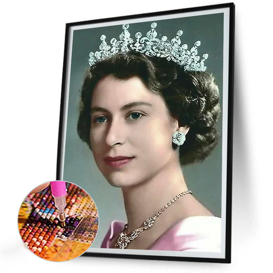 Queen Of England - Full Round Drill Diamond Painting 30*40CM