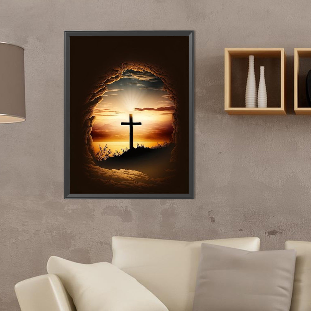 Cross - Full Round Drill Diamond Painting 30*40CM